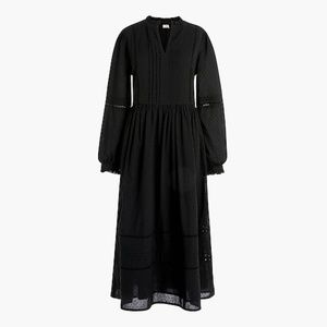 J. Crew Pin Tuck Midi Dress Black XL